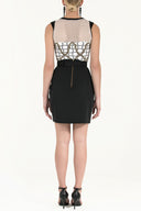 Black High waist  wrap-over  skirt  80699