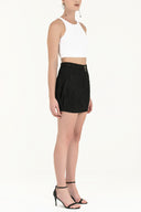 Black Slim fit mini skirt 80701
