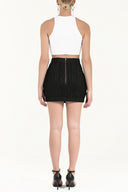 Black Slim fit mini skirt 80701