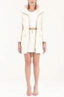 Ecru Slim fit mini skirt 80701