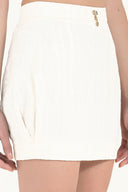 Ecru Slim fit mini skirt 80701