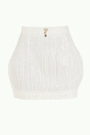 Ecru Slim fit mini skirt 80701