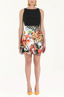 Black Printed flared skirt 80718