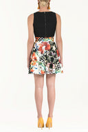 Black Printed flared skirt 80718