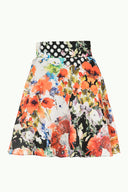 Black Printed flared skirt 80718