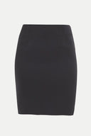 Black Slim fit  satin  skirt  80747