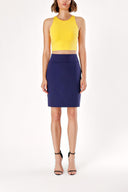 Midnight Blue Slim fit mini skirt 80778