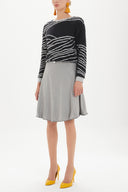 Gray Gem belted ruffled skirt  80790