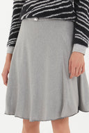 Gray Gem belted ruffled skirt  80790