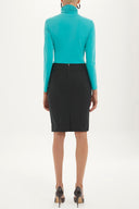 Black Printed Slim-fit  skirt  80800