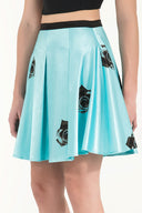 Turquoise Rose Printed ruffled skirt 80837