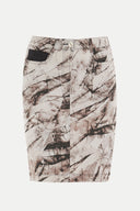 Black Printed, five-pocket skirt 80857