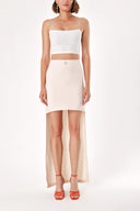 Salmon SHORT FRONT LONG BACK SKIRT 80877