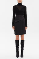 Black Asymmetric cut skirt 80890