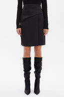 Black Asymmetric cut skirt 80890