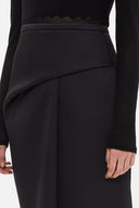 Black Asymmetric cut skirt 80890