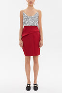 Fuchsia Asymmetric cut skirt 80890