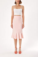 Light Pink High-waisted ruffled skirt  80893