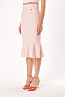 Light Pink High-waisted ruffled skirt  80893