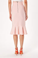 Light Pink High-waisted ruffled skirt  80893