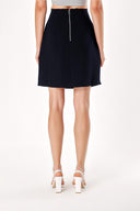 Navy Blue PLEATED DETAILED SKIRT 80902