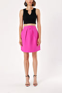 Fuchsia PLEATED DETAILED SKIRT 80902