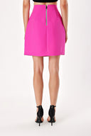 Fuchsia PLEATED DETAILED SKIRT 80902