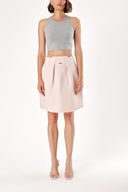 Beige PLEATED DETAILED SKIRT 80902