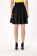 Black Belt detailed ruffled skirt 80958