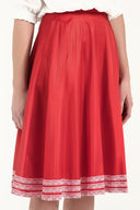 Red Laced ruffled skirt 80963
