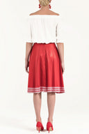 Red Laced ruffled skirt 80963