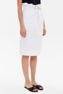 White Elastic detailed wide cut skirt 80965