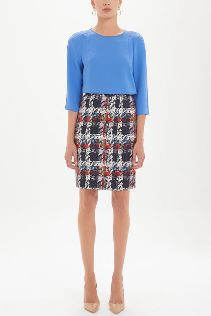 Patterned Zipped Printed skirt 80975