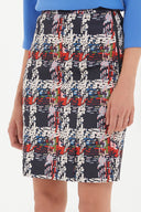 Patterned Zipped Printed skirt 80975
