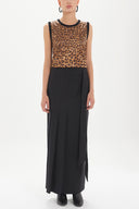 Black Lace detail maxi skirt 80980