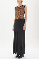 Black Lace detail maxi skirt 80980