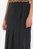 Black Lace detail maxi skirt 80980