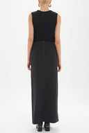 Black Lace detail maxi skirt 80980