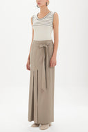 Beige Lace detail maxi skirt 80980