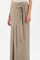 Beige Lace detail maxi skirt 80980