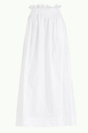 White Ruffled elastic waist maxi skirt 80995