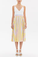 Striped High waist  Pleated  skirt  81009