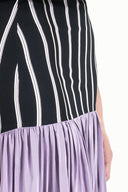 Lilac High waist  Printed maxi skirt  81011