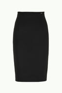 Black Zipped Printed Slim-fit  skirt  81015