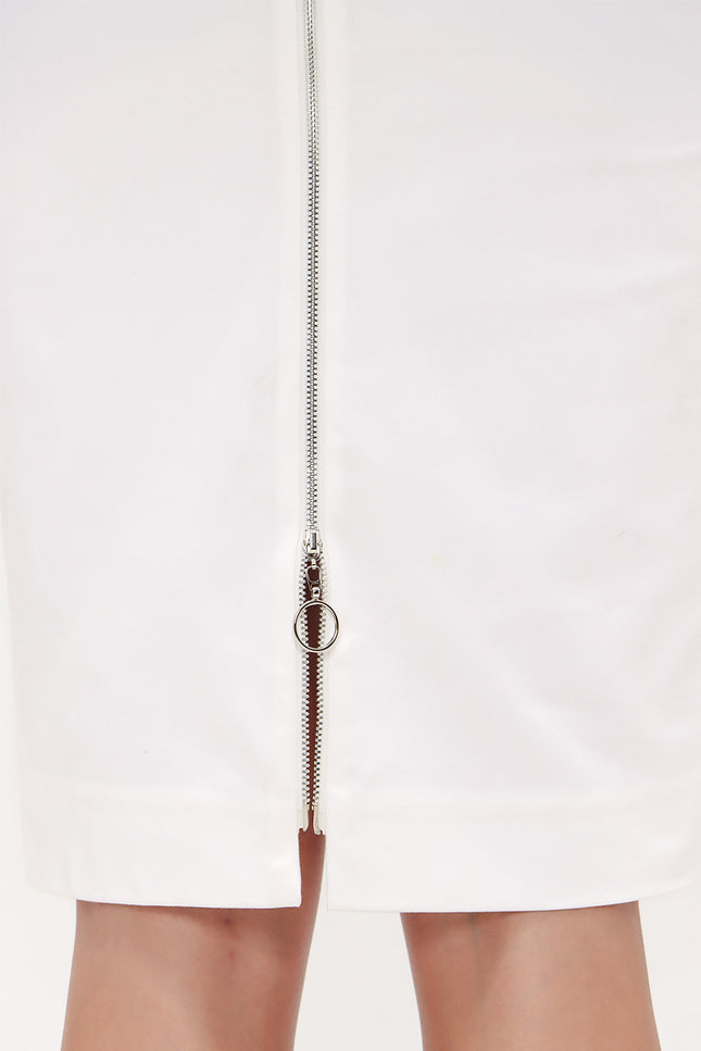 Fermuarlı Desenli Kalem Etek 81015