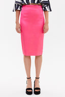 Pink Zipped Printed Slim-fit  skirt  81015