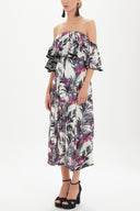 Patterned High waist pleated skirt  81018