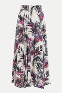 Patterned High waist pleated skirt  81018