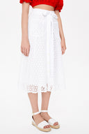 White Brode  and  button skirt  81054