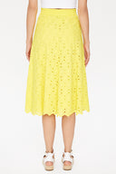 Yellow Brode  and  button skirt  81054